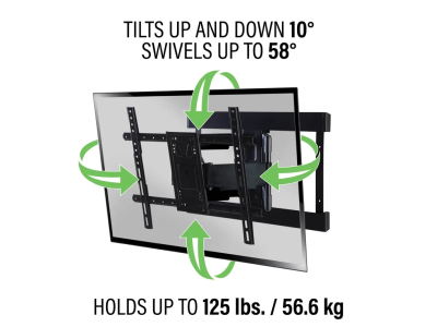 Sanus Super Slim Full-Motion TV Mount for Most 40"-90" TVs up to 125 Lbs - VLFS820-B2